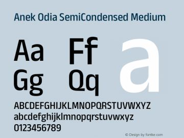 Anek Odia SemiCondensed Medium Version 1.003图片样张