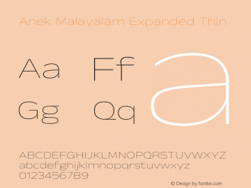Anek Malayalam Expanded Thin Version 1.003图片样张