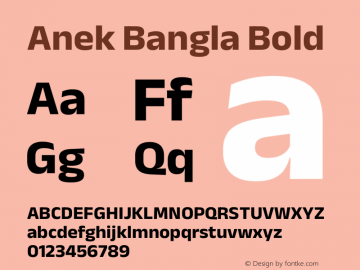 Anek Bangla Bold Version 1.003图片样张