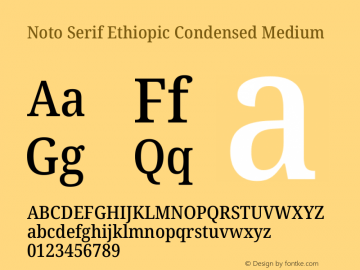 Noto Serif Ethiopic Condensed Medium Version 2.102图片样张