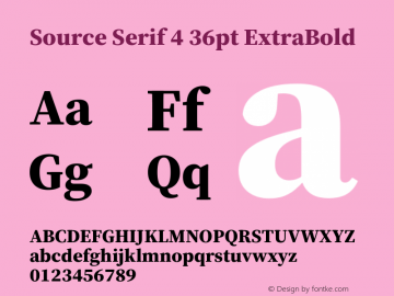 Source Serif 4 36pt ExtraBold Version 4.004;hotconv 1.0.116;makeotfexe 2.5.65601图片样张