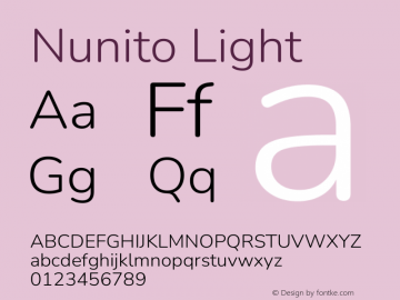 Nunito Light Version 3.602图片样张