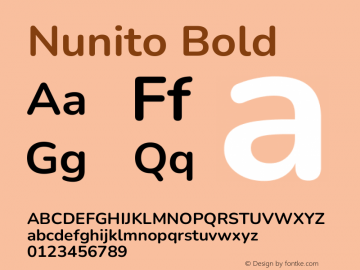 Nunito Bold Version 3.602图片样张