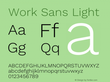Work Sans Light Version 2.012图片样张