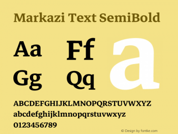 Markazi Text SemiBold Version 1.001图片样张
