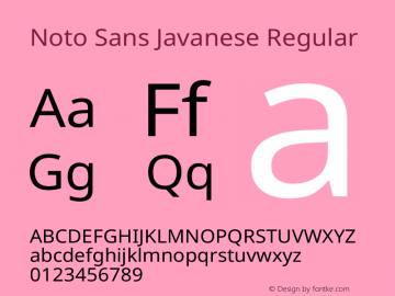 Noto Sans Javanese Regular Version 2.005图片样张