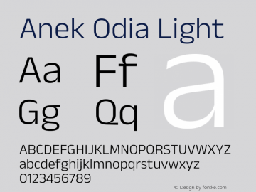 Anek Odia Light Version 1.003图片样张