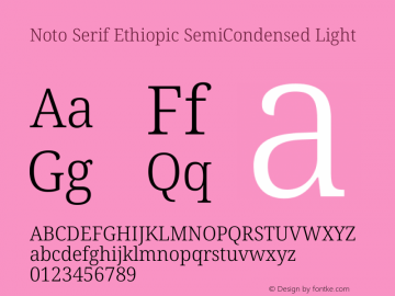 Noto Serif Ethiopic SemiCondensed Light Version 2.102图片样张
