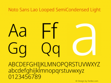 Noto Sans Lao Looped SemiCondensed Light Version 1.002图片样张