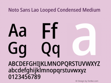 Noto Sans Lao Looped Condensed Medium Version 1.002图片样张