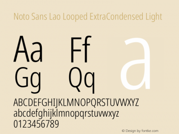 Noto Sans Lao Looped ExtraCondensed Light Version 1.002图片样张