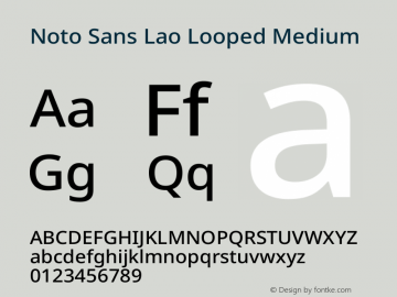 Noto Sans Lao Looped Medium Version 1.002图片样张