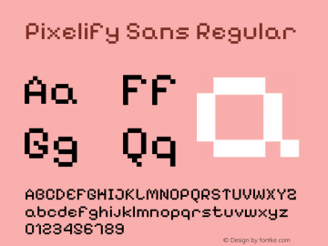 Pixelify Sans Regular Version 1.000图片样张