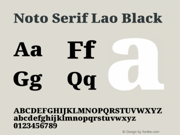Noto Serif Lao Black Version 2.003图片样张