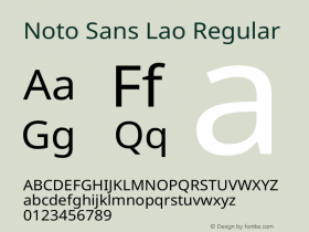 Noto Sans Lao Regular Version 2.003图片样张