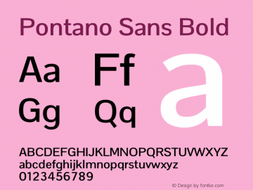 Pontano Sans Bold Version 2.001图片样张