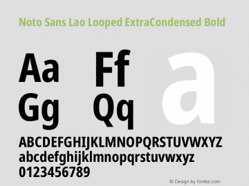 Noto Sans Lao Looped ExtraCondensed Bold Version 1.002图片样张