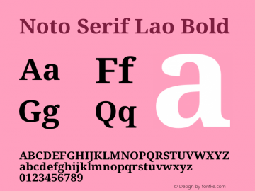Noto Serif Lao Bold Version 2.003图片样张