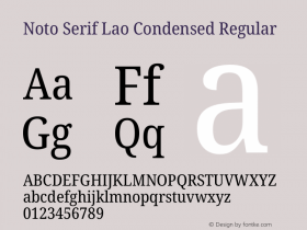 Noto Serif Lao Condensed Regular Version 2.003图片样张