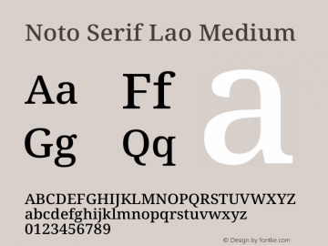 Noto Serif Lao Medium Version 2.003图片样张