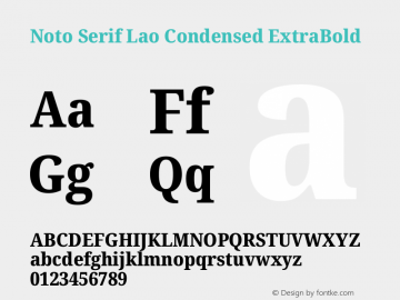 Noto Serif Lao Condensed ExtraBold Version 2.003图片样张