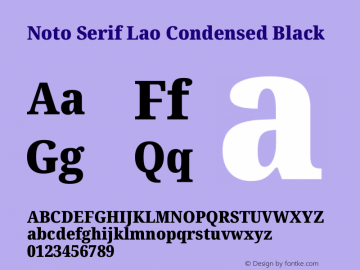 Noto Serif Lao Condensed Black Version 2.003图片样张