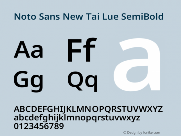 Noto Sans New Tai Lue SemiBold Version 2.004图片样张