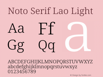 Noto Serif Lao Light Version 2.003图片样张