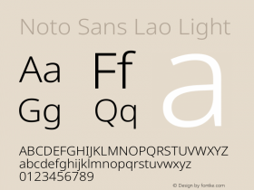 Noto Sans Lao Light Version 2.003图片样张