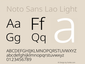 Noto Sans Lao Light Version 2.003图片样张