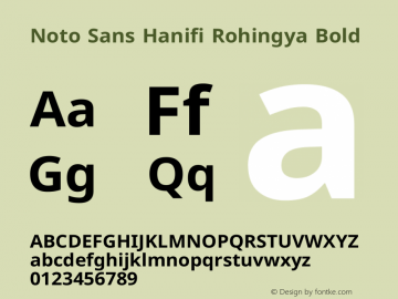 Noto Sans Hanifi Rohingya Bold Version 2.102图片样张