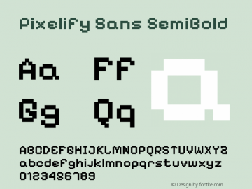 Pixelify Sans SemiBold Version 1.000图片样张