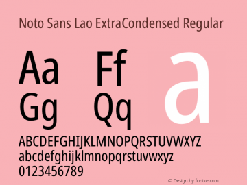 Noto Sans Lao ExtraCondensed Regular Version 2.003图片样张