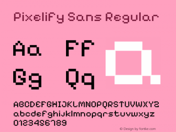 Pixelify Sans Regular Version 1.000图片样张