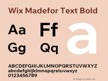 Wix Madefor Text Bold Version 3.100图片样张
