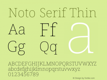 Noto Serif Thin Version 2.013图片样张