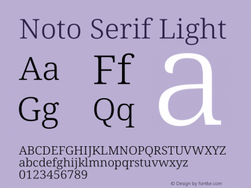 Noto Serif Light Version 2.013图片样张