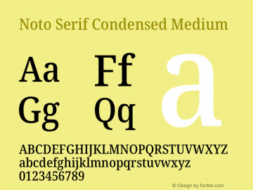 Noto Serif Condensed Medium Version 2.013图片样张