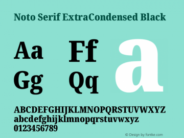 Noto Serif ExtraCondensed Black Version 2.013图片样张