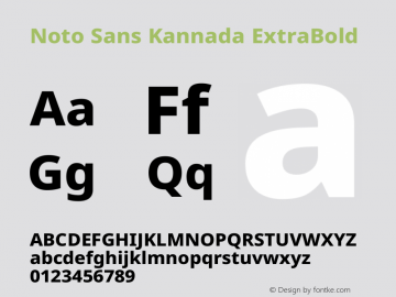 Noto Sans Kannada ExtraBold Version 2.005图片样张