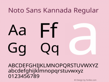 Noto Sans Kannada Regular Version 2.005图片样张