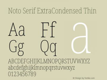 Noto Serif ExtraCondensed Thin Version 2.013图片样张