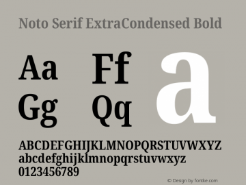 Noto Serif ExtraCondensed Bold Version 2.013图片样张