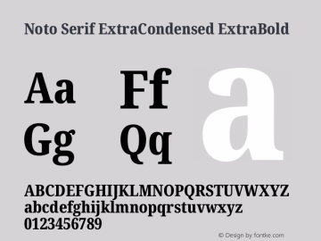 Noto Serif ExtraCondensed ExtraBold Version 2.013图片样张