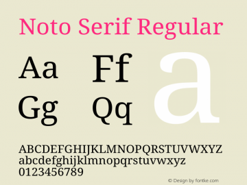 Noto Serif Regular Version 2.013图片样张