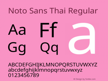 Noto Sans Thai Regular Version 2.002图片样张