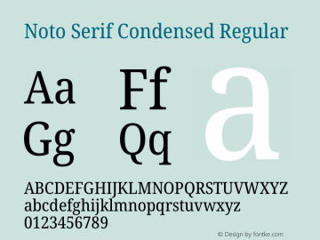 Noto Serif Condensed Regular Version 2.013图片样张