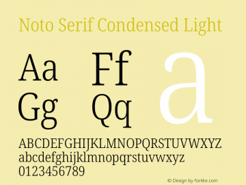 Noto Serif Condensed Light Version 2.013图片样张