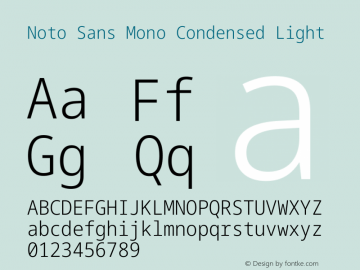 Noto Sans Mono Condensed Light Version 2.014图片样张
