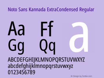 Noto Sans Kannada ExtraCondensed Regular Version 2.005图片样张